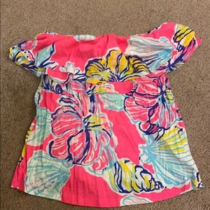 Lilly Pulitzer ruffle tube top